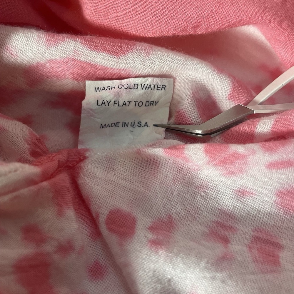 Bleu Clair Claire Pettibone Coverup Tunic Pink Tie Dye‎ Made USA Women's Medium - Picture 9 of 10